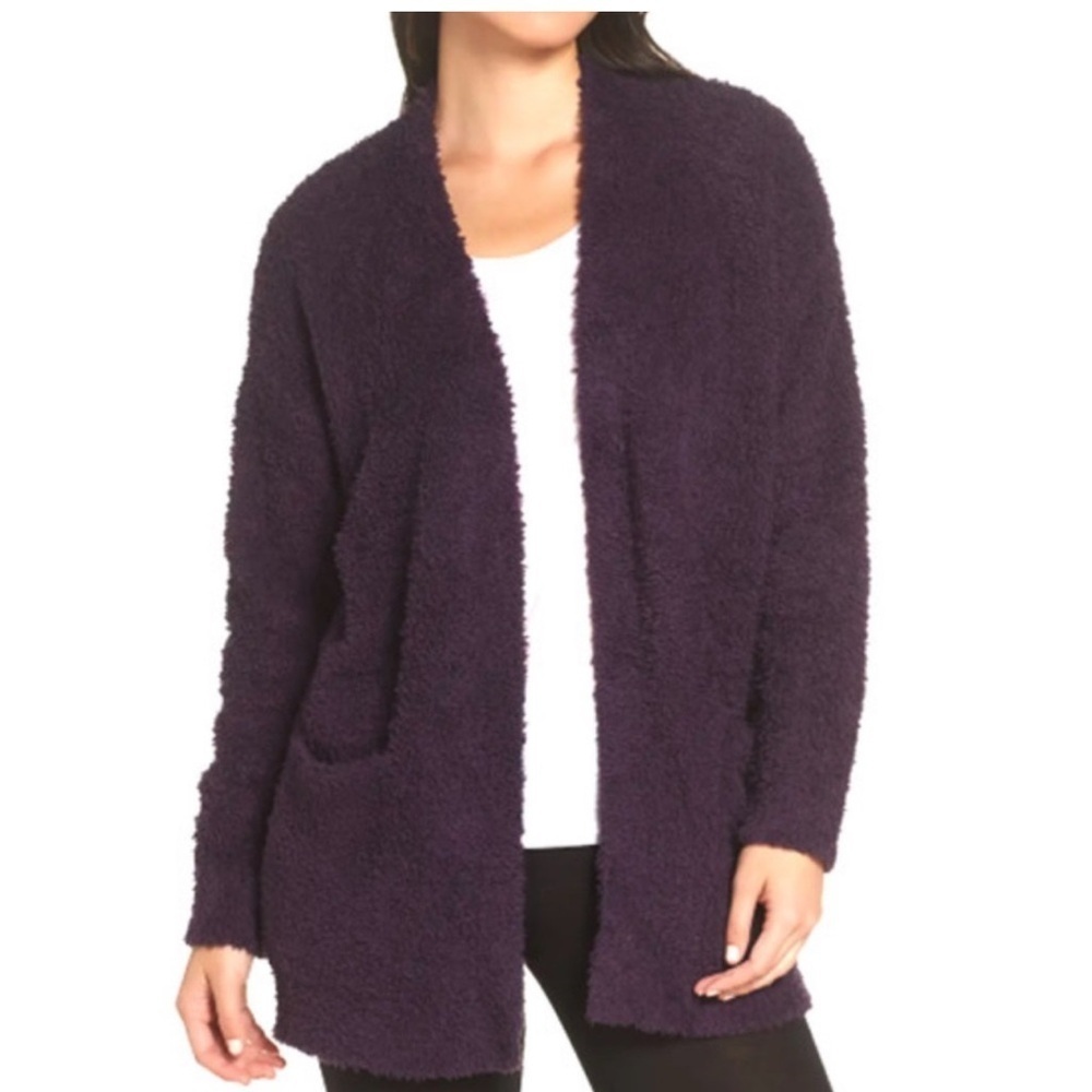 Barefoot Dreams CozyChic SoCal Oversized Cardigan - Size S/M, Amethyst Purple